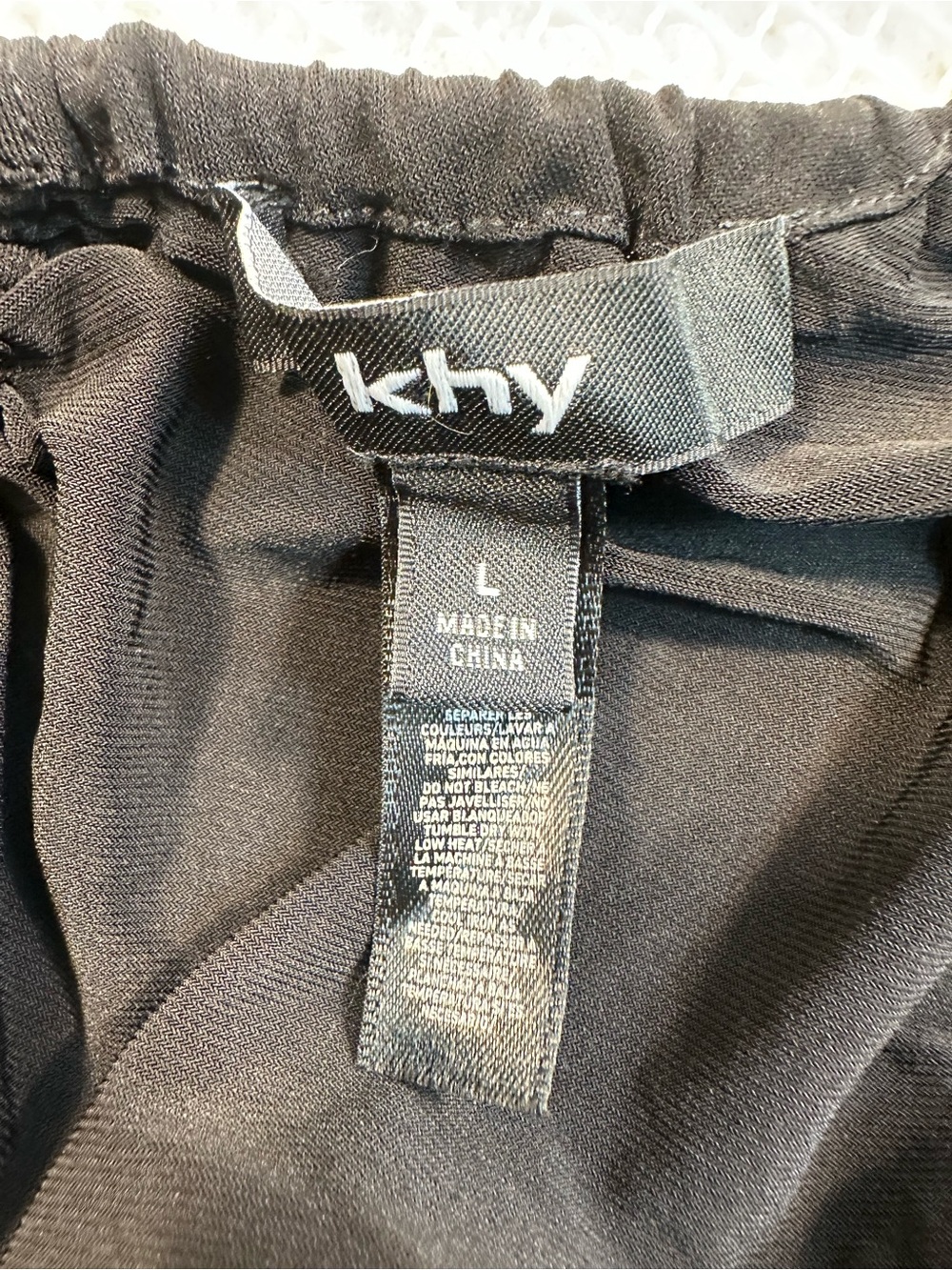 Khy Ruched Plunging V-Neck Halter Black Dress Size Large - Picture 4 of 7